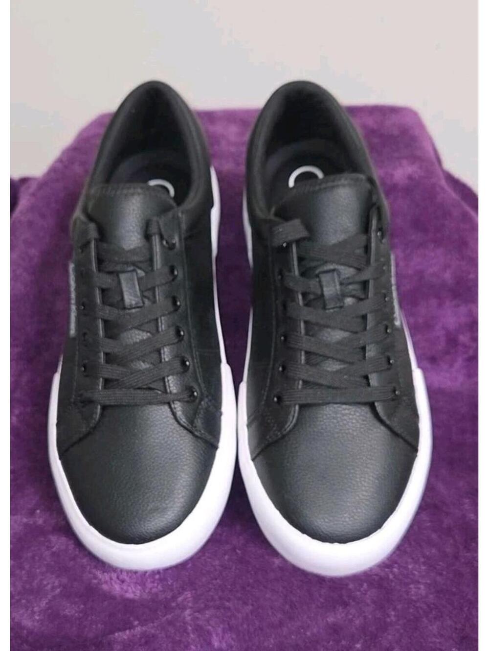 Men's Calvin Klein Frink Sneakers Size 11 Black Casual Lace Up Sneakers NWOB